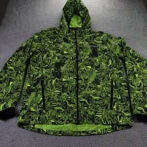Nike Running Digital Jacket Mens M Black Neon Windbreaker Lightweight Full Zip
